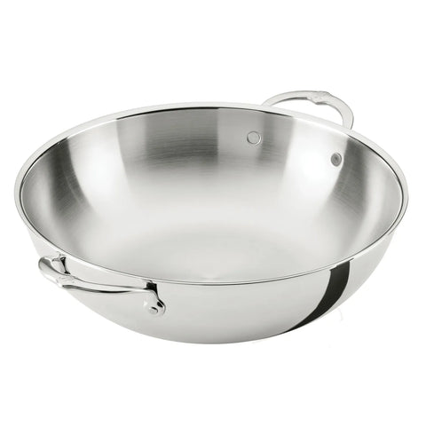 Hestan ProBond Luxe Stainless Steel Wok with Lid, 14"