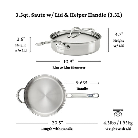 Hestan ProBond Luxe Stainless Steel 5-Piece Cookware Set