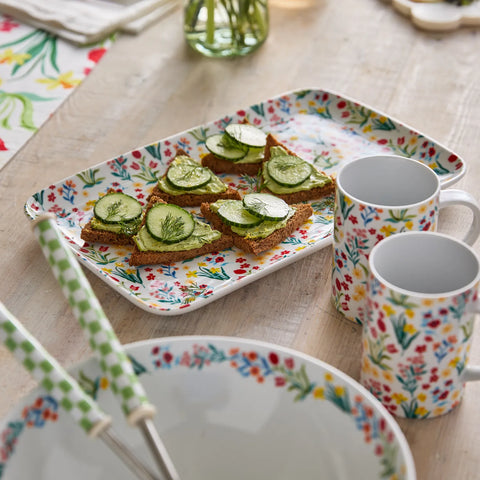 Sur La Table Painter's Garden Rectangular Platter