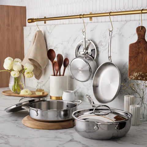 Hestan ProBond® Luxe Stainless Steel 7-Piece Cookware Set