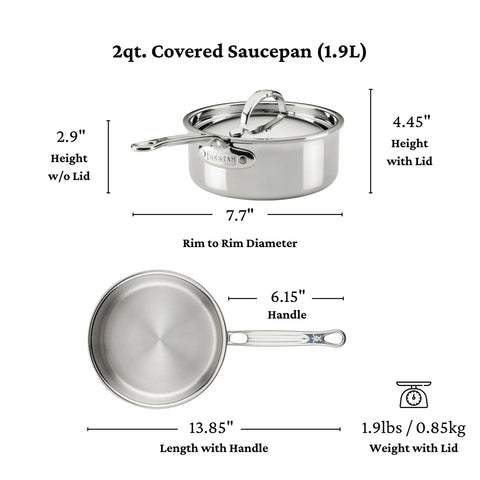 Hestan ProBond® Luxe Stainless Steel 7-Piece Cookware Set