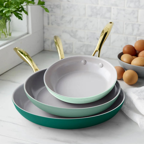 GreenPan Hamptons Skillets, Set of 3