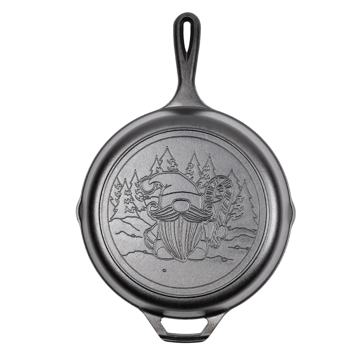 Lodge Holiday Gnome Cast Iron Skillet, 10.25"