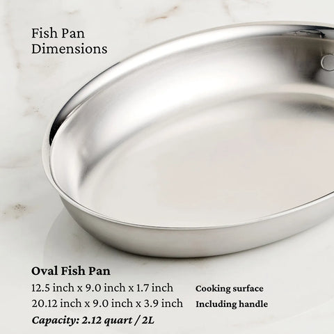 Hestan Provisions Stainless Steel Oval Fish Pan