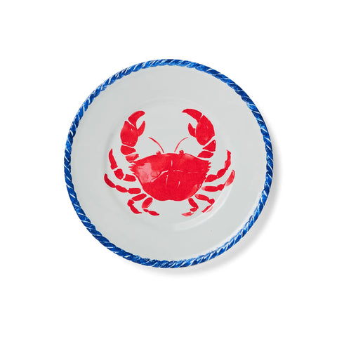 Sur La Table Seaside Crab Melamine Dinner Plate