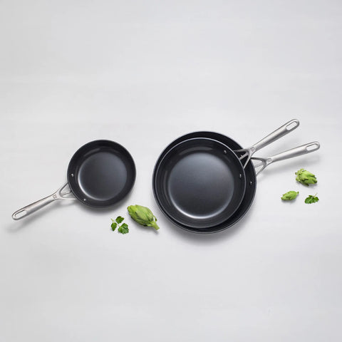 Zwilling Motion Hard-Anodized Ceramic Nonstick Skillet Set, 8", 10", & 12"