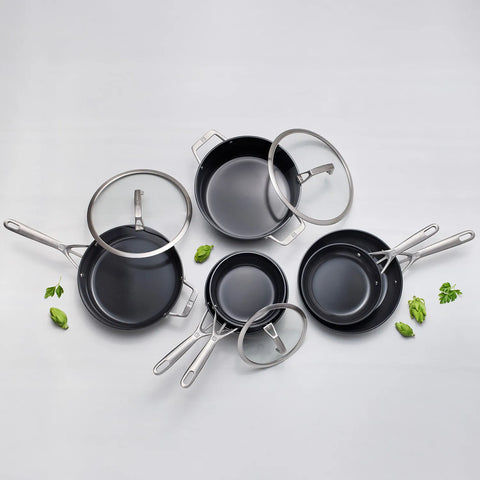 Zwilling Motion Hard-Anonized Ceramic Nonstick 10-Piece Cookware Set