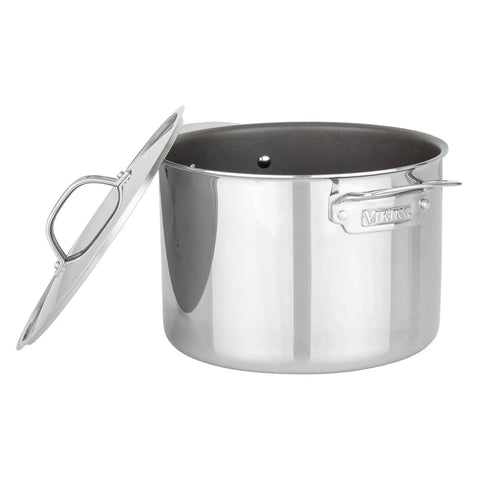 Viking PureGlide Pro 3-Ply Stock Pot with Glass Lid, 8 qt.