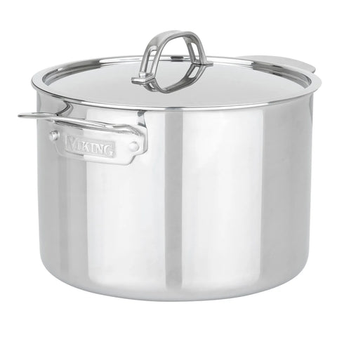 Viking PureGlide Pro 3-Ply Stock Pot with Glass Lid, 8 qt.