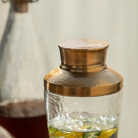 Collective Home Pebbled Glass Cocktail Shaker