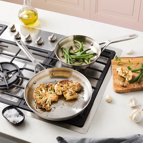 Zwilling Motion Stainless Steel Set of 2 Skillets, 8" & 10"