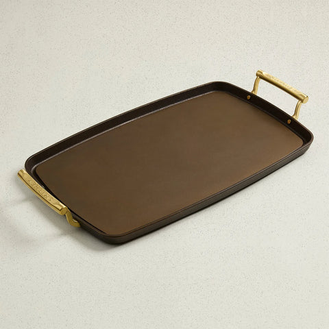 Smithey Polished Cast Iron Double Burner Griddle, 18"x12"