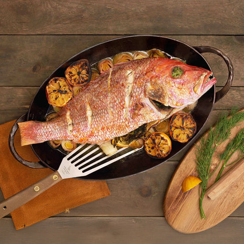 Smithey Carbon Steel Oval Roaster, 11"x 7"
