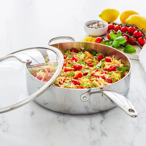 GreenPan Valencia Pro 3-Ply Stainless Steel Sauté Pan, 5 qt.