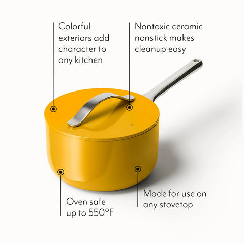 Caraway Ceramic Nonstick Saucepan, 1.75 qt.