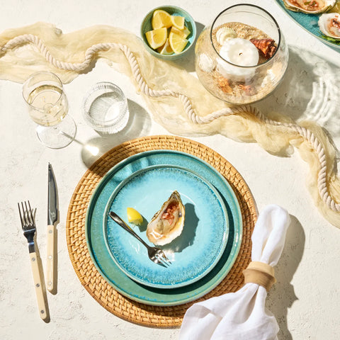 Sur La Table Driftwater Reactive Glaze Salad Plate