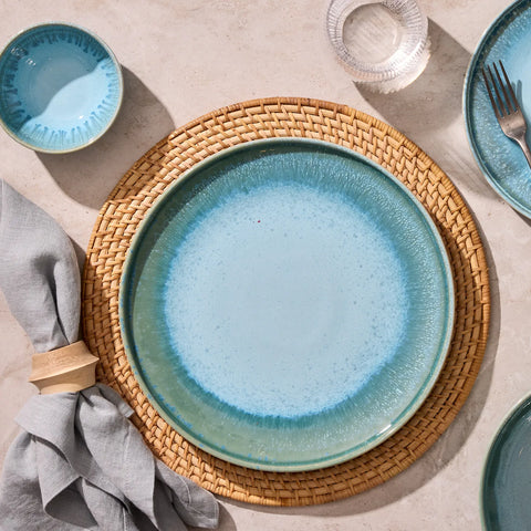 Sur La Table Driftwater Reactive Glaze Salad Plate