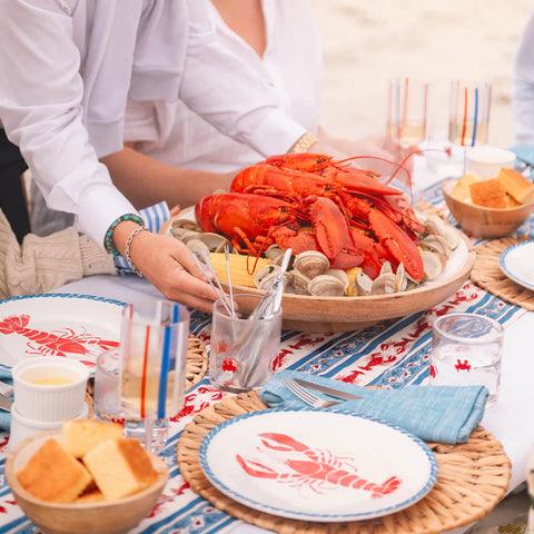 Sur La Table Seaside Lobster Melamine Dinner Plate