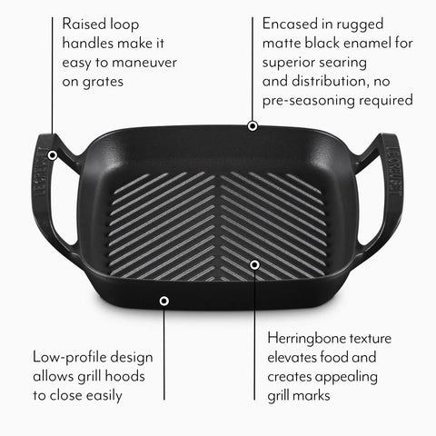 Le Creuset Alpine Outdoor Dutch Square Grill Pan, 10.25"