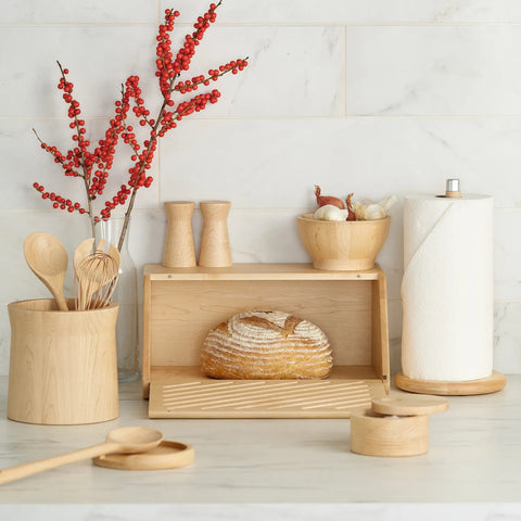 Sur La Table Maple Utensil Crock