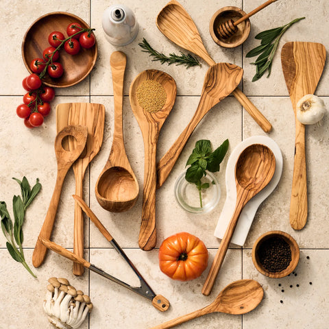 Sur La Table Olivewood Straining Spoon
